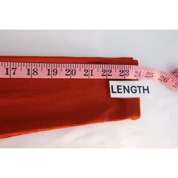 Old Navy‎ Women's Rust Orange Ribbed Knit Long Sleeve Top Size Small - Picture 12 of 12